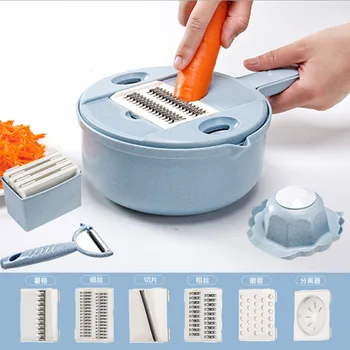 

Multi-function Chopping Machine 12-piece Set Manual Slice Wire Grater Vegetable Cutter Kitchen Gadget Kitchen Gadgets 2018
