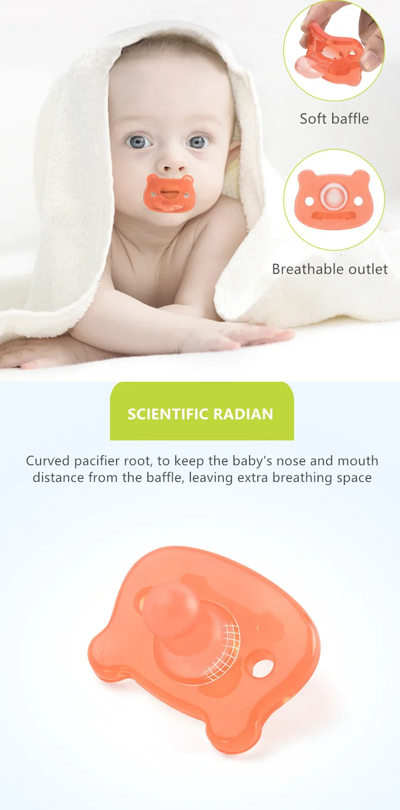 Babytry новорожденный Пыленепроницаемая Успокаивающая соска безопасные силиконовые фальшивые соски ребенок цельный формовочная Успокаивающая Соска с ящиком для хранения