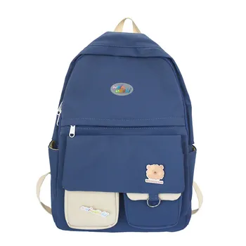 

Waterproof Nylon Women Travel Backpack Teenager College Bookbag Knapsack Middle School Bag Girl