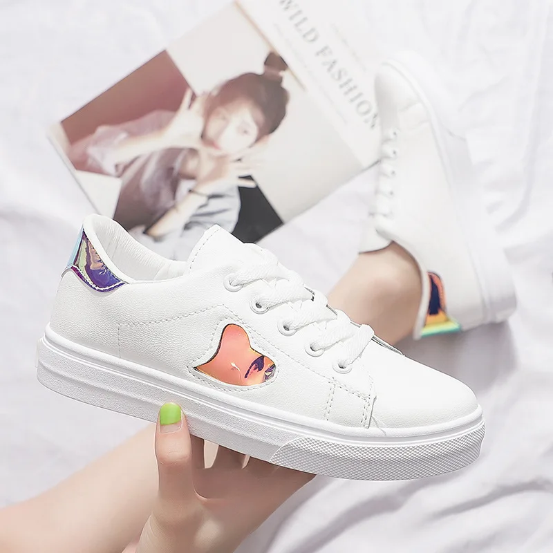 Small White Shoes Woman Basics All-match Thick Bottom Sneakers Skate Trend Student Ventilation Lover Women's 2 | Обувь