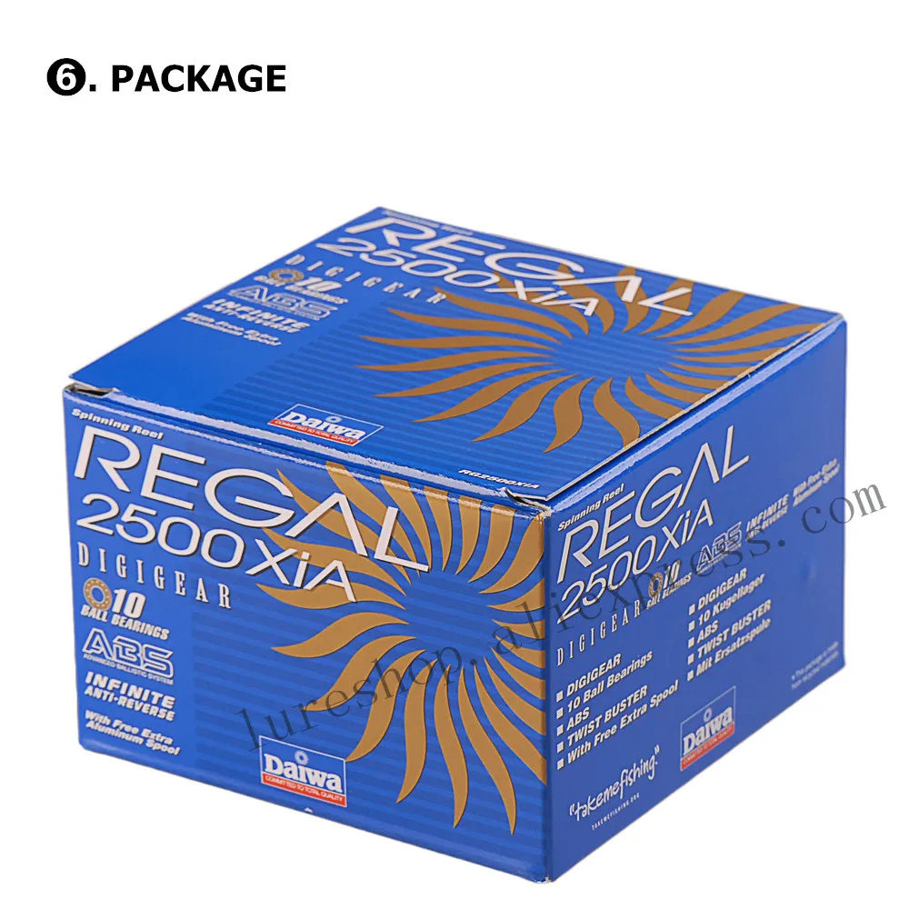 Carretel de Pesca Fiação com Carretel de Reposição Daiwa Regal 4000xia Carretes Roda Molinete Peche 2000xia 2500xia 3000xia 15 Daiwa regal carretel de pesca fiação com