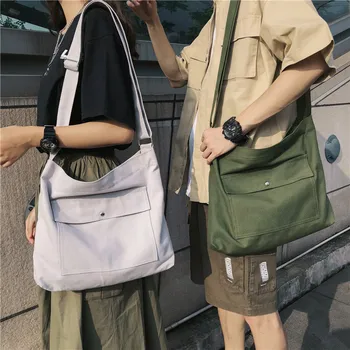

New Arrival Canvas Handbags Large Capacity Crossbody Bag for Women Men Casual Book Shoulder Bags
