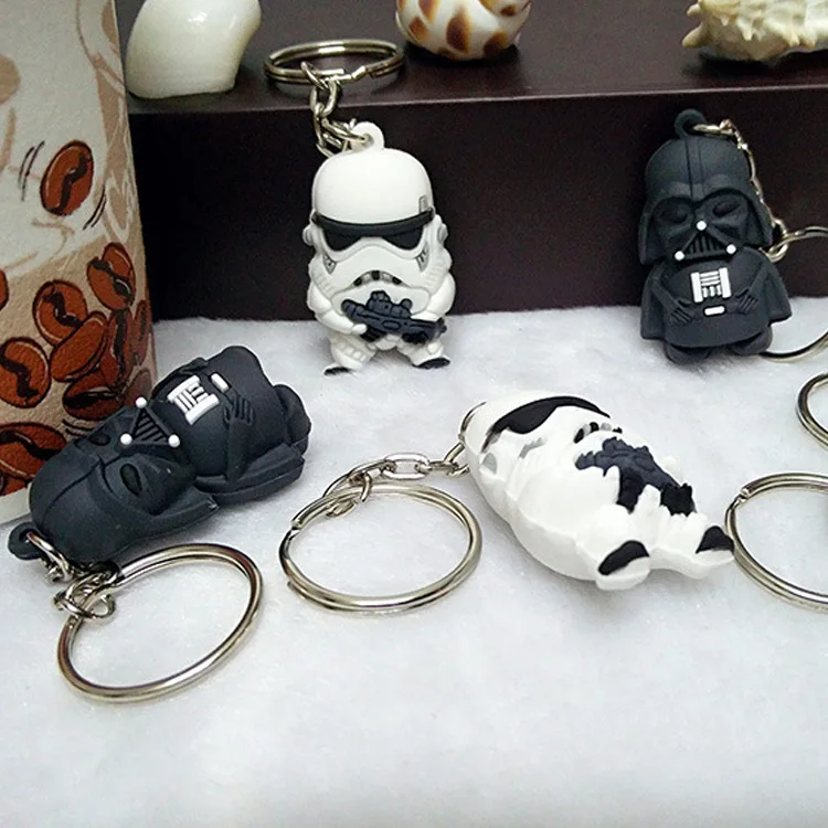 naruto toys Disney Star Wars Anime Figure Darth Vader Imperial Stormtrooper Yoda BB-8 Keychain Pendant Children's Toy Birthday Gifts miles morales toys