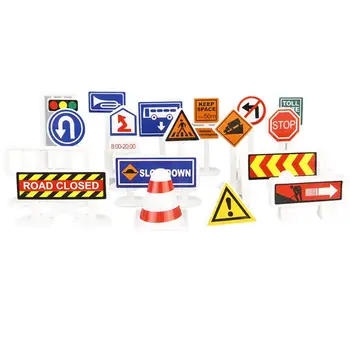 

Children Teaching Cognitive Toys DIY Traffic Road Sign Model Kids Puzzle Toy