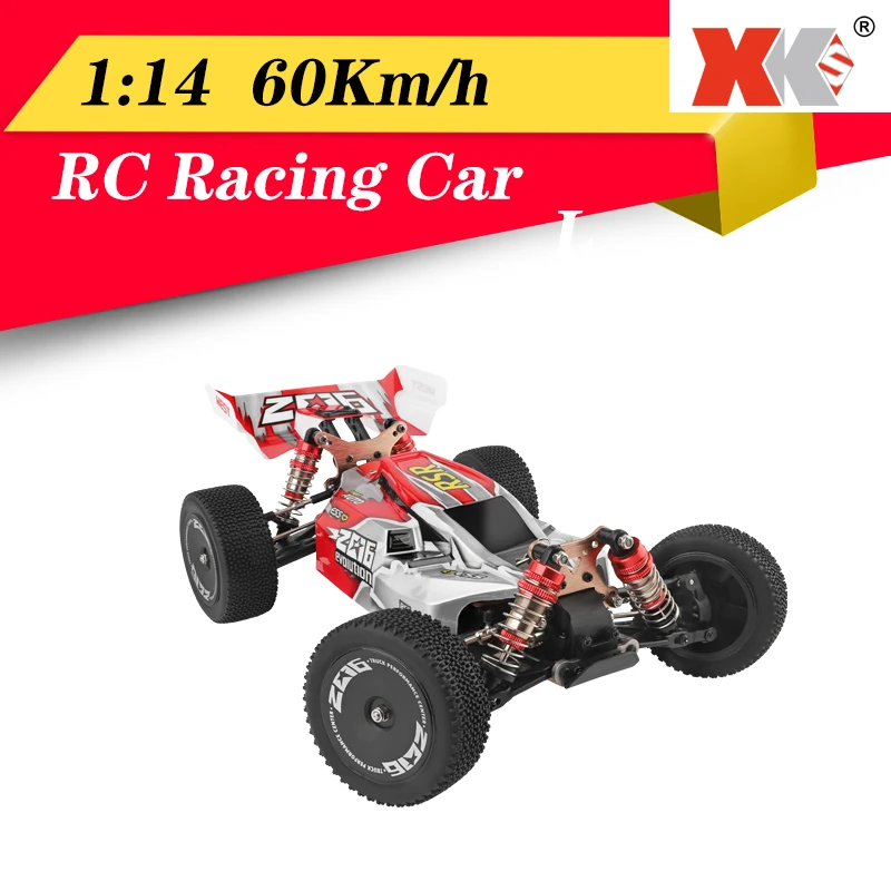 Wltoys XK 144001 1:14 RC автомобиль 60 км/ч высокая скорость RC гоночный автомобиль 2,4 ГГц RC багги 4WD Электрический внедорожный Дрифт Abosber автомобиль красный/зеленый - Цвет: Красный