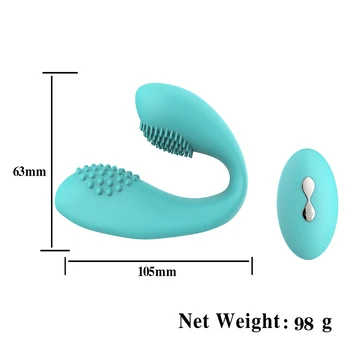 Wireless Double Vibrators Adult Sex Toys for Couples Rechargeable Dildo G Spot Stimulator Fidget Toys Vibrators for Women 5