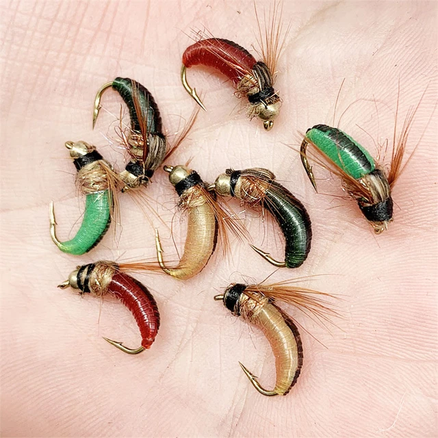 Icerio 12pcs #14 Bead Head Red Tail Buzzer Nymph Trout Fly Fishing Lures -  Fishing Lures - AliExpress