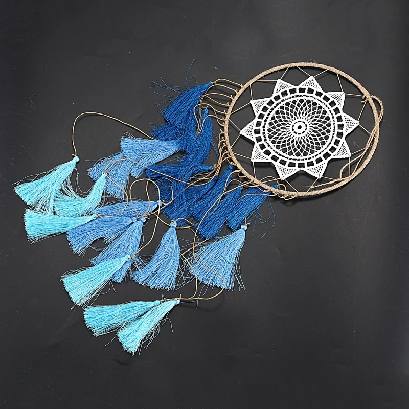 Three-Color Tassel Manual Tassel Dream Catcher Round Dream Catcher Wall Home Pendant