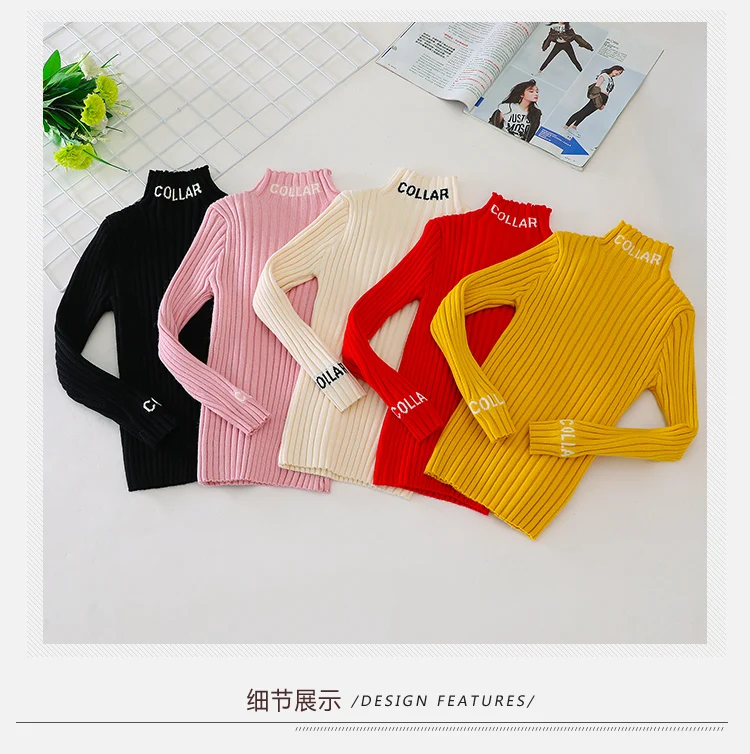Kids autumn clothes girl fashion print sweaters five colors girl long sleeve top 90-160cm