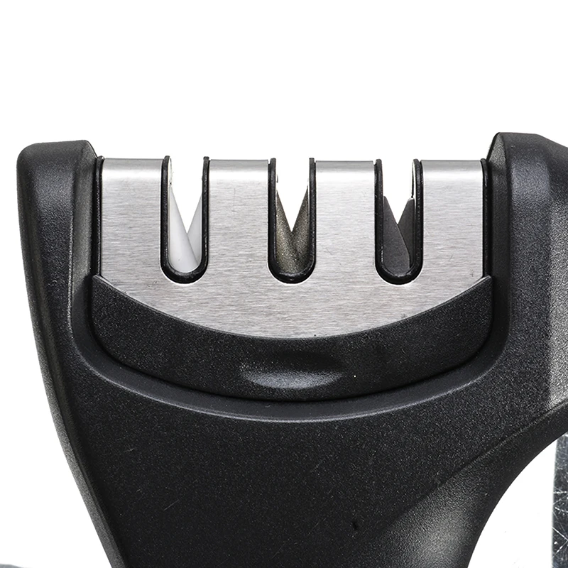 Portable Quick Blade Sharpening Handheld Three Stages Alloy Knife Sharpener Professional Kitchen Knives Cutter Accessories