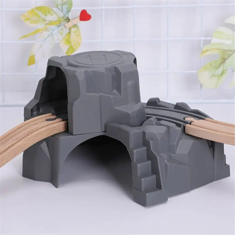 

Plastic Grey Double Tunnel Wooden Train Track Accessories For Tunnel Track Train R9JD