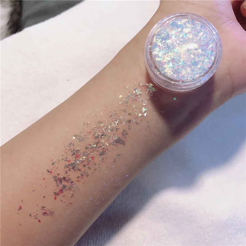 1pcs 24colors Pigment Eye Shadow Shimmer Sparkling Diamond Holographic Chunky Glitter Gel Sequins Mermaid Sequins Powder 5665