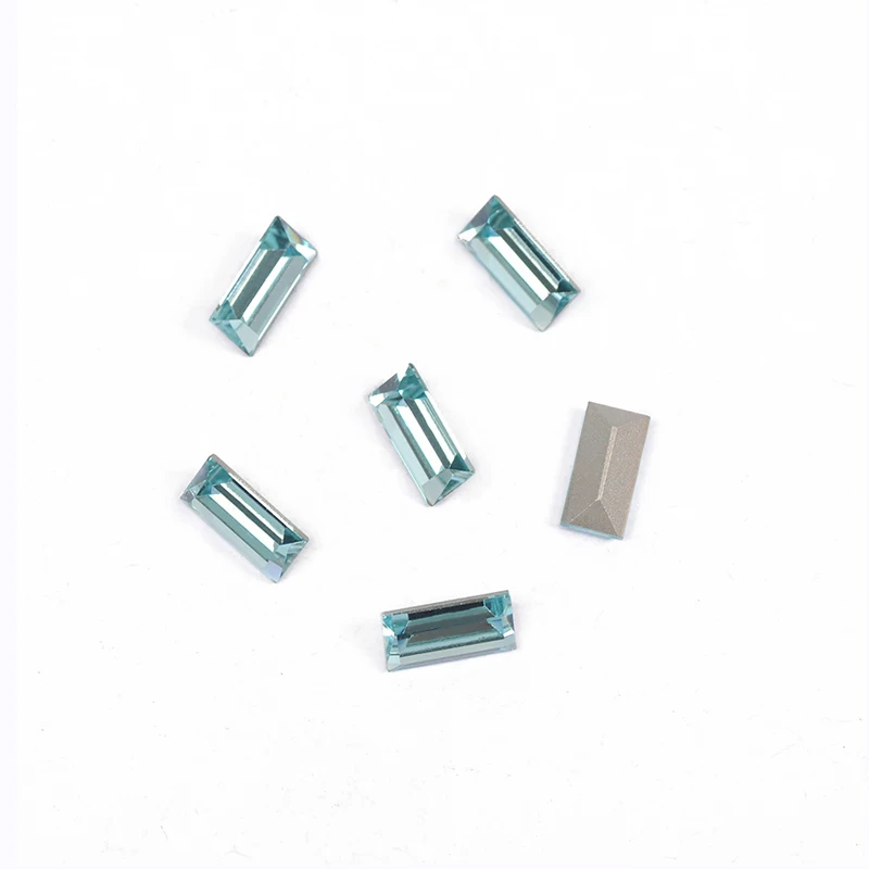 YANRUO 4501 바게트 포인트 백 바느질 스톤 DIY Strass Crafts 크리스탈 유리 모조 다이아몬드 의류 액세서리