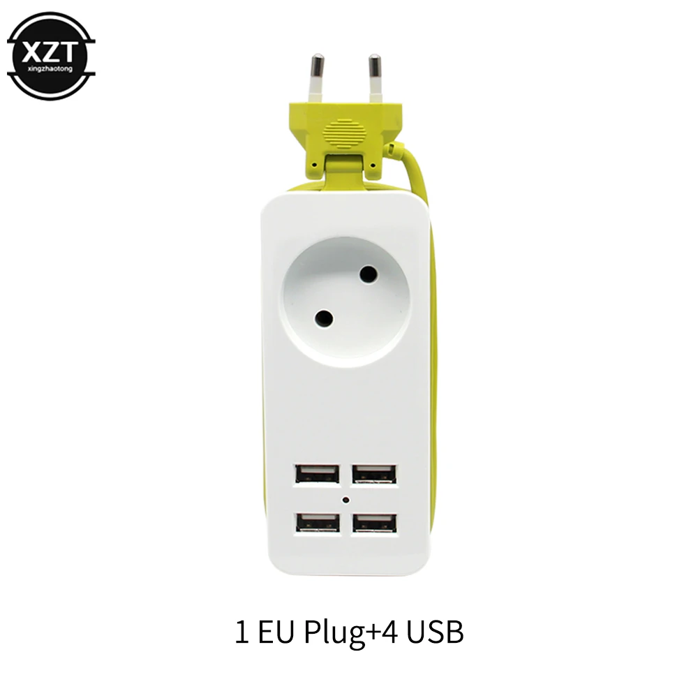 White Slimline 4 compartment 1,5 M Table Socket for Europe Plug with kinderschu 