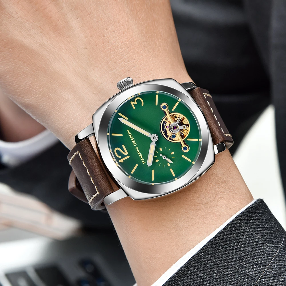 high quality PAGANI DESIGN Luxury Tourbillon Mechanical Watches Luminous Genuine Leather Fashion Casual Skeleton Automatic Watch free dropshipping (25)