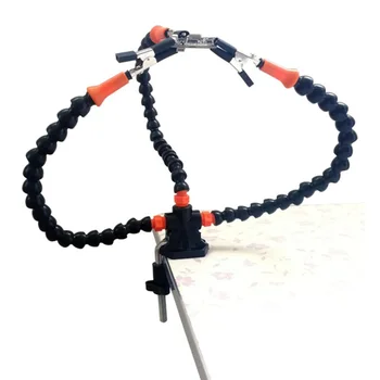 

Heating Soldering Station For RC Models Multifunctional 3 Flexible Arms Third Hand Tool Table Top Aluminum Alloy