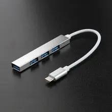 Usb type-C адаптер 4 в 1 конвертер сплиттер Многофункциональный USB 3,1 концентратор аксессуары для электроники