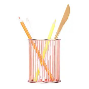 

1pc Metal Pen Holder Nordic Style Hollow Desktop Pencil Container Organizer for Home UY8