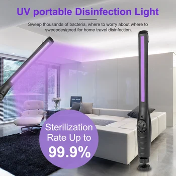 

Portable 30 LED UV Disinfection Lamp Germicidal UVC Sterilization Light Tube Handheld Sterilizer Lamps Household Travel Office