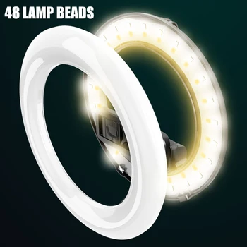 

Photo LED Selfie Stick Ring Fill Light Dimmable Camera Phone Ring Lamp with Stand Tripod for Makeup Video Live Studio Ne