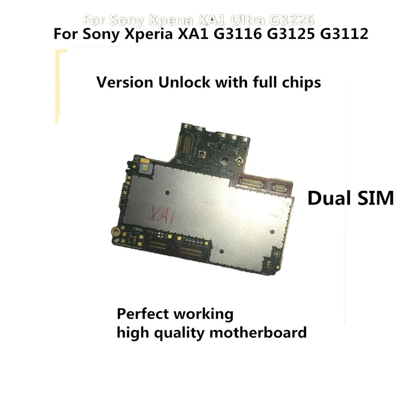 Tested Full Work Original Unlock Used Motherboard For Sony Xperia XA1 G3116 G3125 G3112 Circuit Electronic Panel | Мобильные