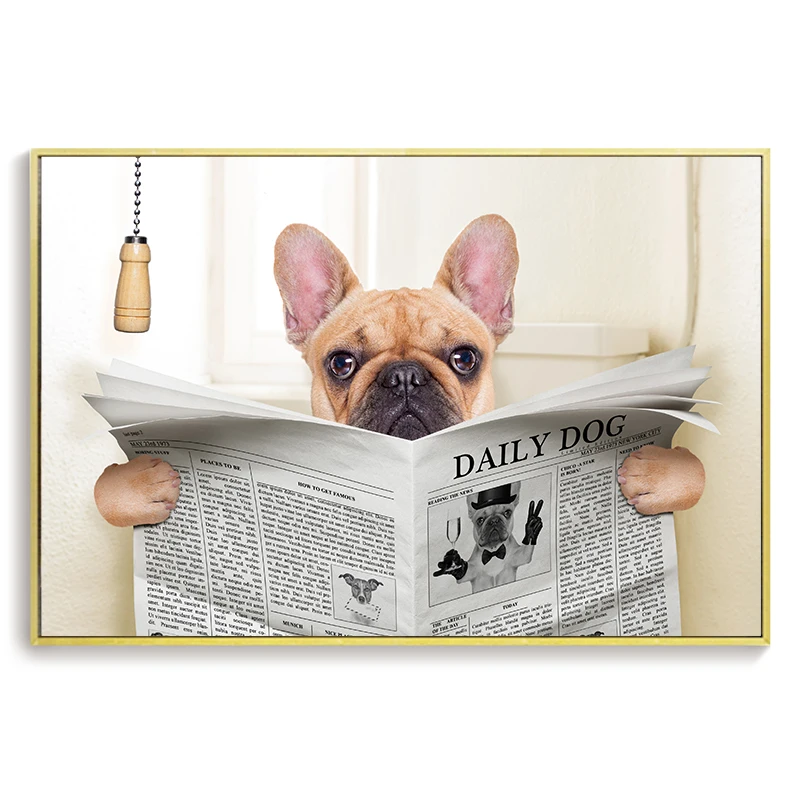 Dog-Reading-Newspaper-Toilet-Wall-Art-Canvas-Poster-Prints-Funny-Dog-Painting-Wall-Picture-Home-Bathroom (3)