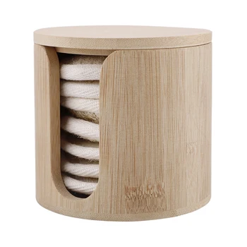 

8pcs Natural Luffa Plant Fiber Facial Scrubbing Washer Makeup Remover Pads Facial Cleaning Brush Slices With Bamboo Storage Box