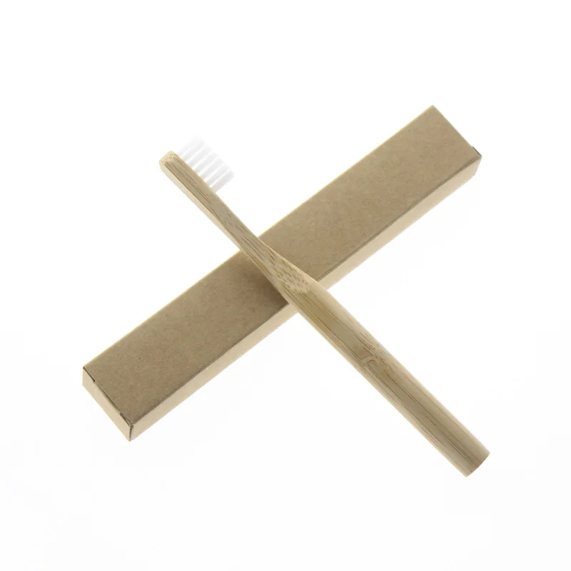 Lidar com Logotipo Escova de Dentes Escova de Dente de Bambu Natural com Caixa Rodada Personalizado Ferramenta Oral Care Kid Criança Reciclada 50 Pçs - Set 4 50 Pçs set Rodada Lidar Com Logotipo