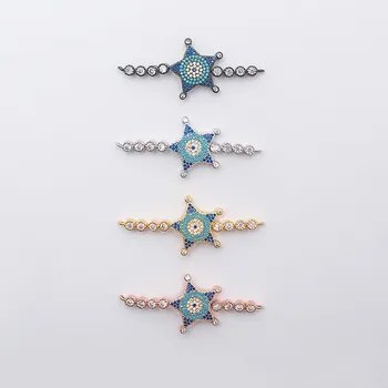 

48*20mm DIY jewelry charm star starfish pendant necklace connector accessorie miniature precision inlay zircon bracelet gift