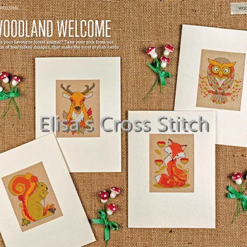 

CD53 14ct DIY Invitation Greeting Card With Special Art Popular Full Set CrossStitch Greeting Card Cake Birthday Christmas Gift