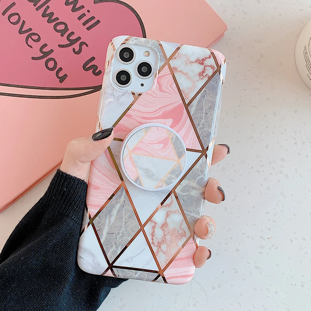 Гальванический мраморный чехол для телефона huawei P20 P30 Pro Lite mate 20 30Pro Lite откидная Гибкая мягкая задняя крышка - Цвет: h