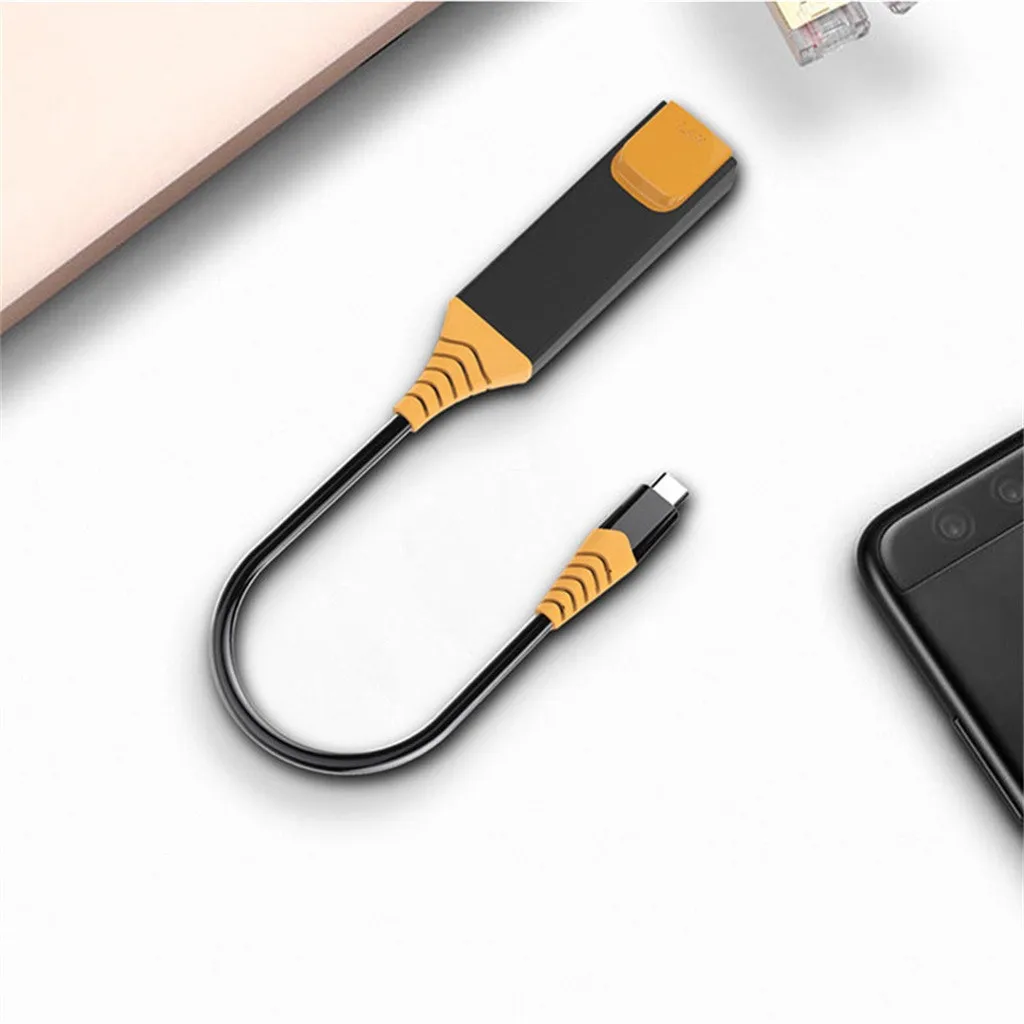 Лучшие продажи продуктов USB-C к Ethernet адаптер uni USB Thunderbolt 3/type-C к RJ45 Gigabit Ethernet для Носимых устройств