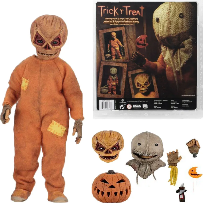 Trick R Treat Sam облаченная " Шкала с сумкой и леденцом Хэллоуин 2007 классический фильм NECA фигурка модель игрушка кукла подарок