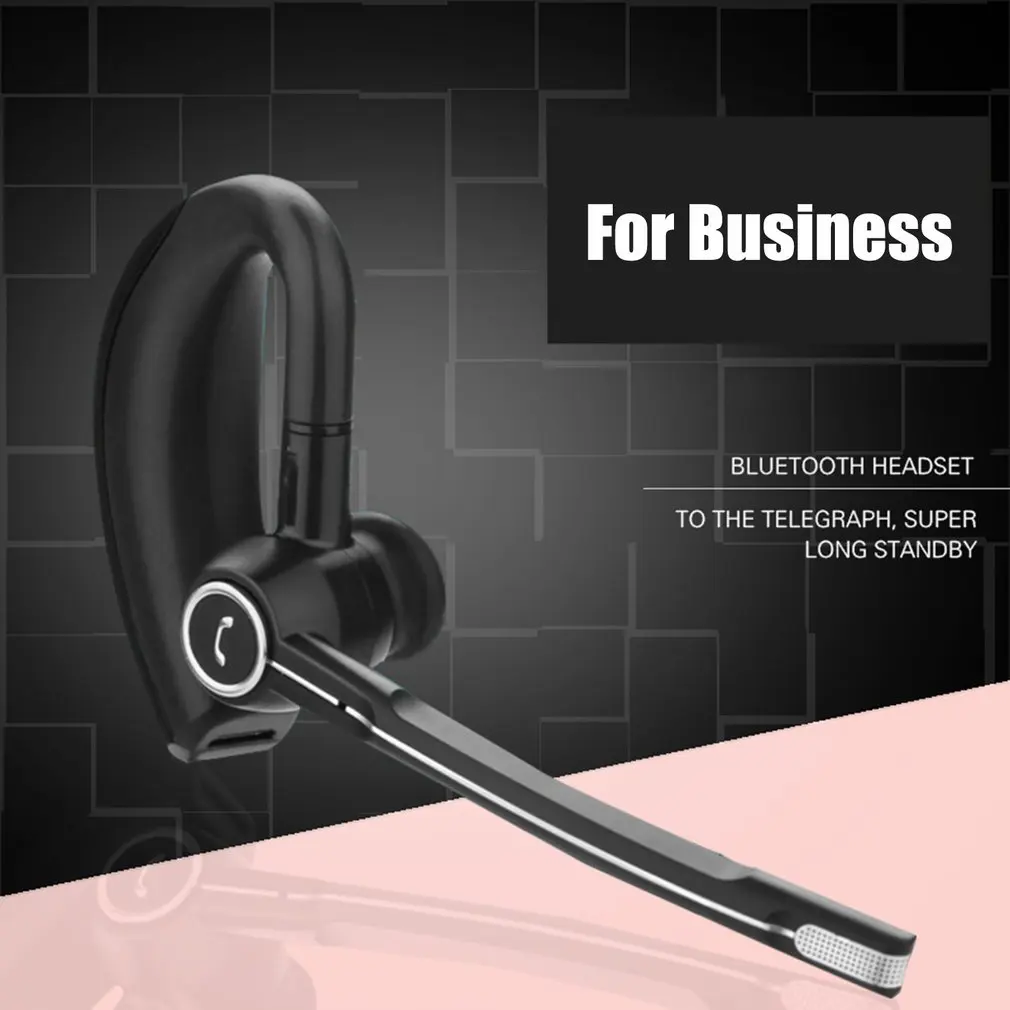 2018 V8S Business Bluetooth Headset Wireless Earphone Car Bluetooth Hands free Microphone CSR 8615 Chips Stereo Music Headset