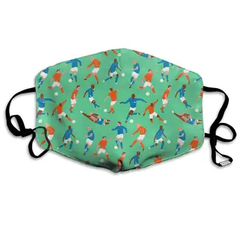 

Soccer Character Pattern Dust Masks Reusable Cotton Breathable for Outdoor Cycling Face Earloop Masks Dust Pollen