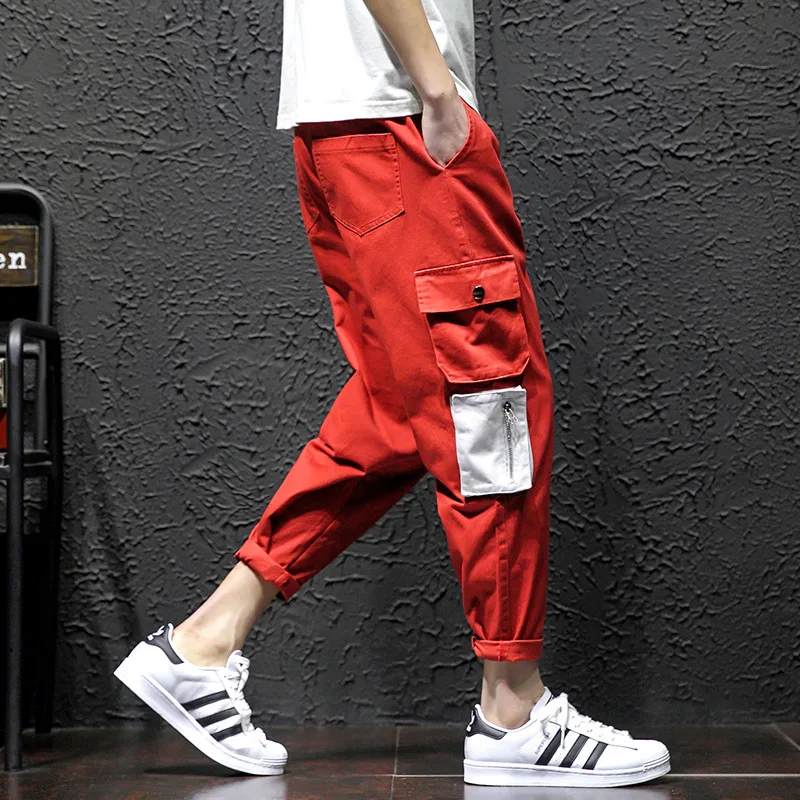 

2020 Spring Main Push Large Size Japanese-style Black Wall Workwear Casual Capri Pants Trousers M-5x HK10