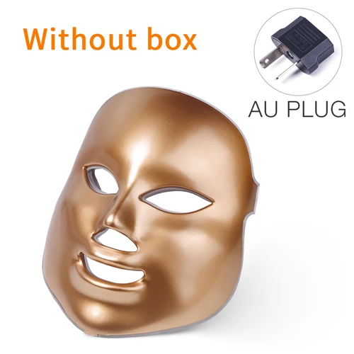 AU Plug without box Foreverlily светодиодный маска для лица 7 цветов светильник Фотон подтяните поры кожи омоложение против акне и морщин терапия салон красоты - Цвет: AU Plug without box
