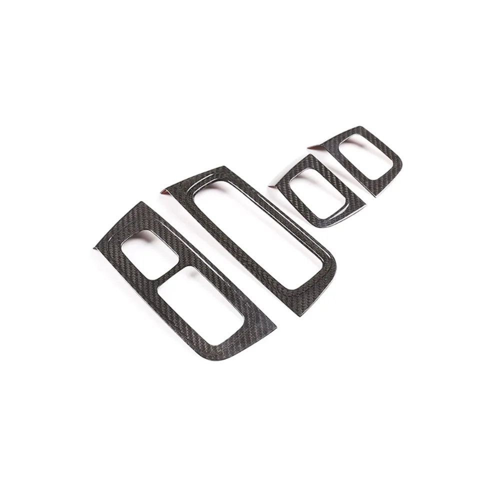 Настоящее углеродное волокно для Porsche Panamera двери автомобиля, окна лифт кнопка включения рамка Крышка отделка
