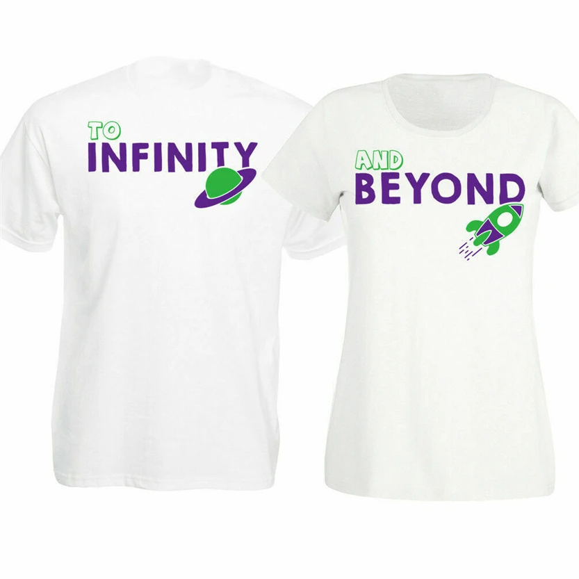 To Infinity и Beyond футболка пары история рубашки его ее игрушка 4 подарок топы унисекс
