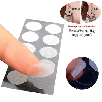 

100pcs Invisible Earmuff Accessories Stretched Torn Ear Earlobe Lift Transprent Earring Support Patches Sticky Protective