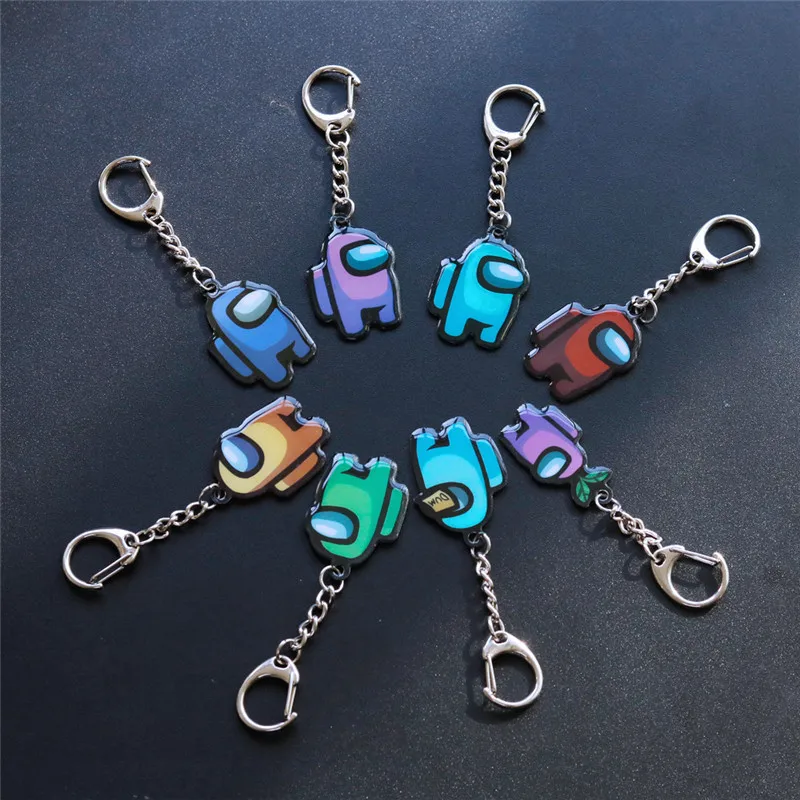 SUPYINI 5Pcs Among Us Portachiavi Set Gioco Ciondolo portachiavi in  acrilico Ideale per chiavi della macchina Zaino Portafoglio per cellulare  10 cm Accessori Portachiavi ad anello e catena berjaya.edu.my