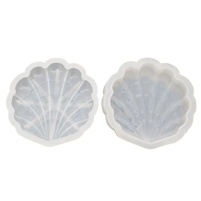 

DIY Crafts Making Crystal Epoxy Mold Shell Shape Table Top Storage Box Desktop Decoration Molud Set Resin Silicone Molds