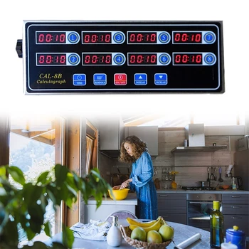 

2020 New 8 Channel Digital Kitchen Timer Cooking Timer Reminder Commercial Burger Bakery
