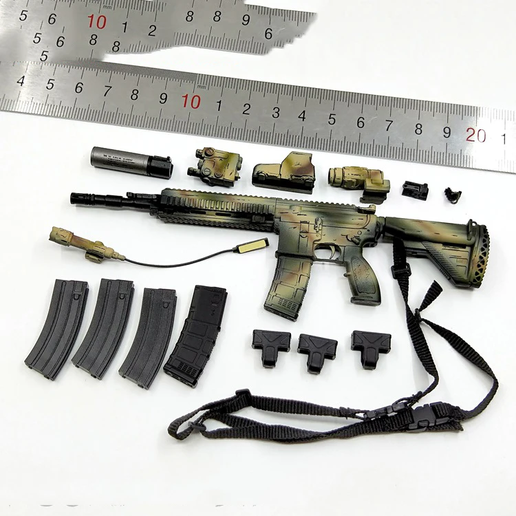 

1/6 France Special Forces 26033R HK416 Set Gun Weapon Models for 12''Figures Accessories