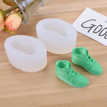 

3D high top basketball shoes silicone mold Homemade three-dimensional sneakers DIY fondant baking Car Decoration Epoxy