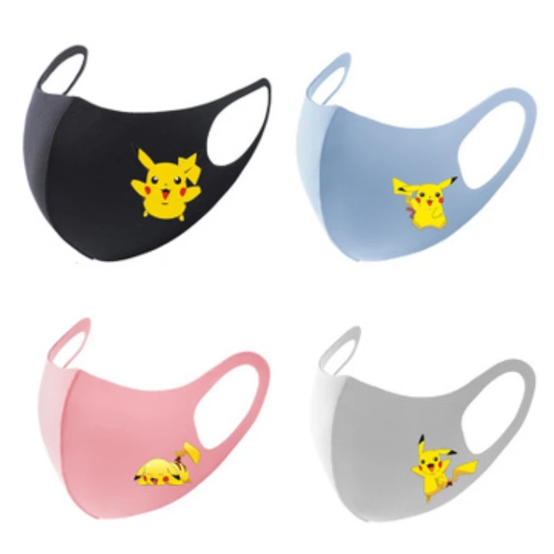 NEW Pikachu Pokemon Mask Washable Dust-Proof Pocket Pikachu Masks Christmas Gitfs Birthday Party Dress up Costume Cosplay Masks