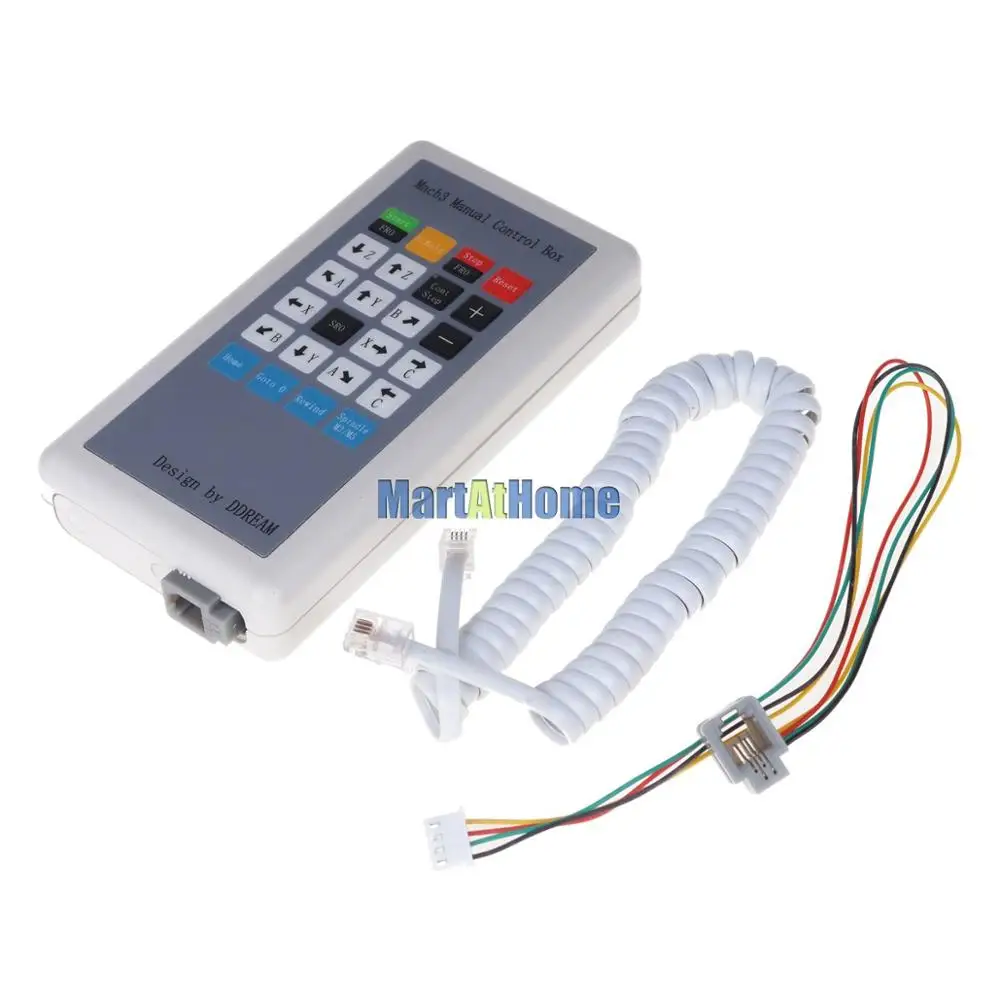 Argedo envío gratis CNC 6 Axis USB LPT Mach3 Kit de placa de adaptación con caja de Control Manual