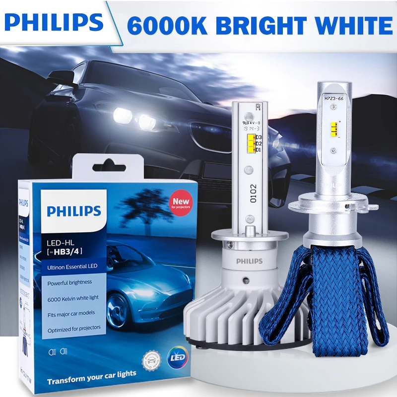 2x H7 H11 Led Philips Car Headlight Bulb H4 9005 Hb3 9006 Hb4 9012 Hir2 6000k White Fog Lamps