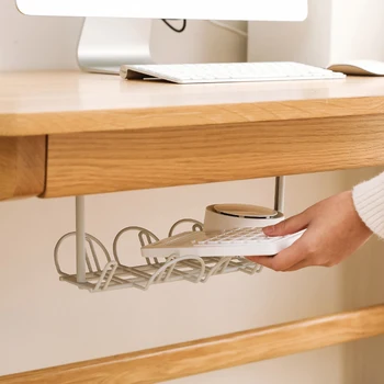 

Shelf Strong Hanging Basket Socket Storage Household Accessory Rack Plug Holder Table Bottom Power Cable Wire Organizer Adhesive