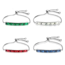 Jingyang Горячие Роскошные Кристаллы фианита регулируемые браслеты женский браслет брендовый для женщин Свадебная вечеринка девушки ювелирные изделия